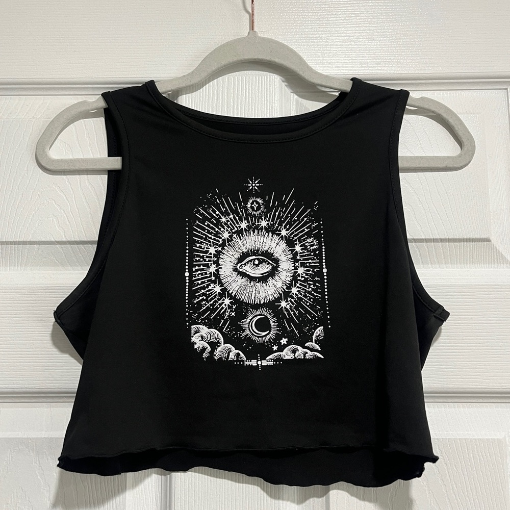 aesthetic eye shein black tank top